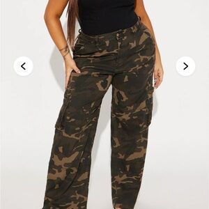 Fashion Nova Camouflage Wide Leg Pants